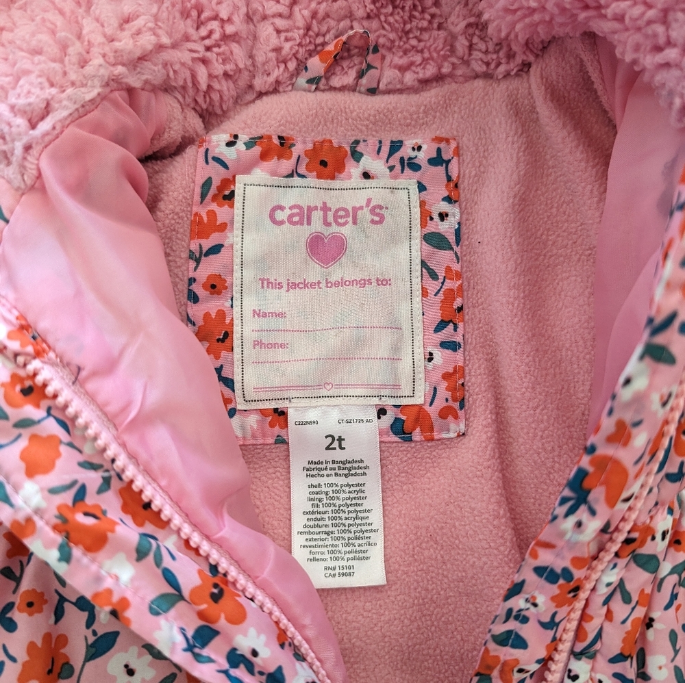 Toddler girls puffy coat - Picture 2 of 2
